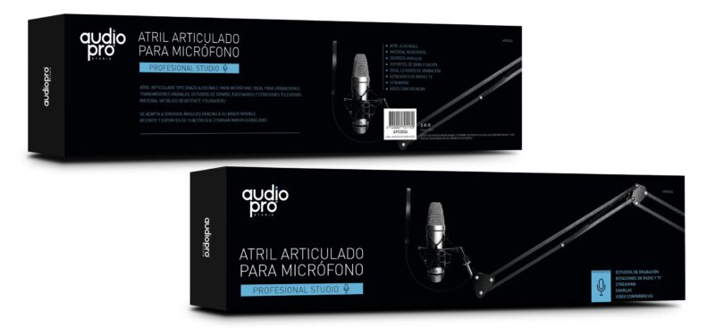 Atril Articulado para Micrófono Profesional Studio Audiopro AP02034 - Imagen 3