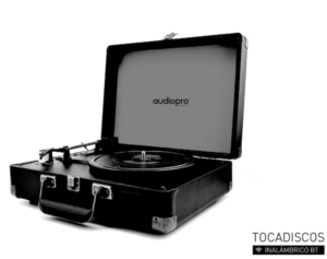 Tocadiscos Retro Inalámbrico BT 3 Velocidades Audiopro AP02075