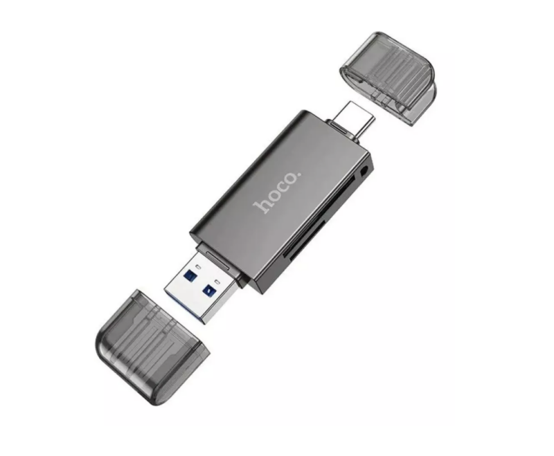 Lector de Tarjeta TF y Tarjeta SD Entrada USB y Tipo-C Hoco HB39