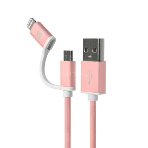 Cable 2 en 1 con conector Lightning y micro USB 1 Metro Klipxtreme KAC-210RG