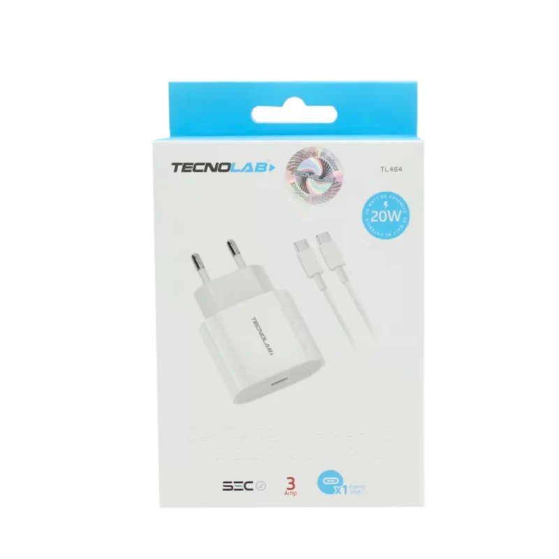 Cargador de IPhone Carga Rapida 20W Tecnolab TL467 - Imagen 2